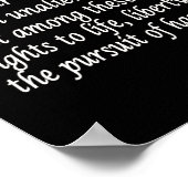 Thomas Jefferson & Unabhängigkeitserklärung Poster (Ecke)