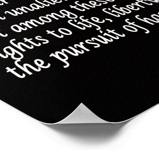 Thomas Jefferson & Unabhängigkeitserklärung Poster (Ecke)