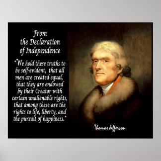 Thomas Jefferson & Unabhängigkeitserklärung Poster