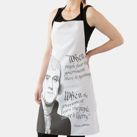 Thomas Jefferson und Zitat Schürze (InSitu)