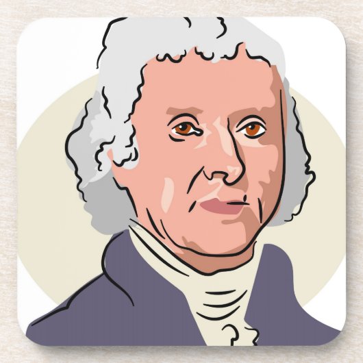 Thomas Jefferson Untersetzer (Vorderseite)