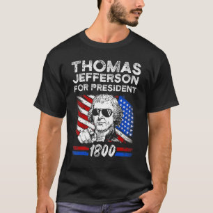 Thomas Jefferson Usa Flag American Amerikanische U T-Shirt