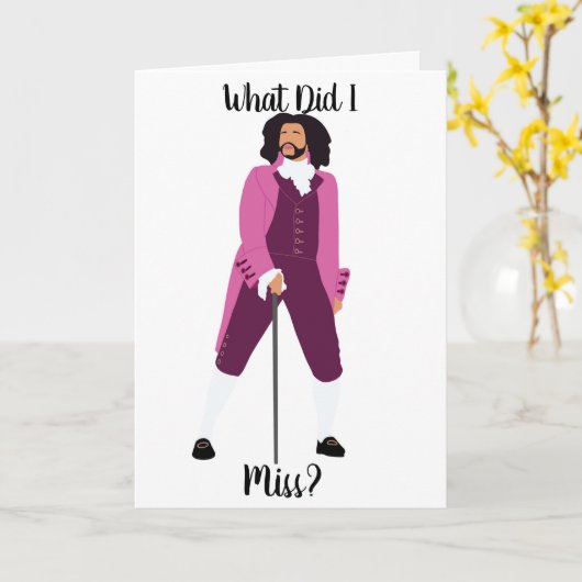 Thomas Jefferson "Was habe ich verpasst?"Geburtska Karte (Gelbe Blume)