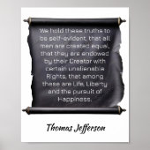 Thomas Jefferson -- We hold these truths to be Poster (Vorne)
