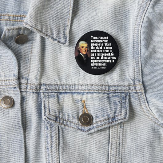 Thomas Jefferson Zitat Button (Beispiel)