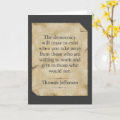 Thomas Jefferson Zitat Karte (Gelbe Blume)