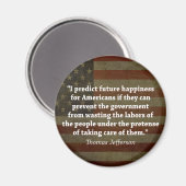 Thomas Jefferson Zitat Magnet (Vorderseite/Rückseite)