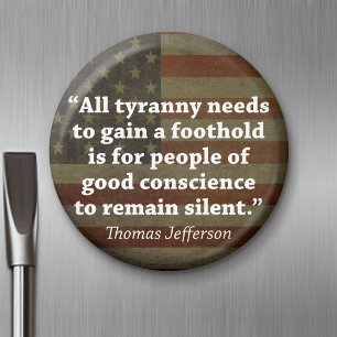 Thomas Jefferson Zitat Magnet