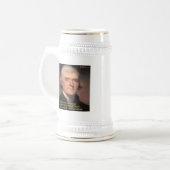 Thomas Jefferson - Zitat "Nachbarschaft Religion"  Bierglas (Vorderseite Links)