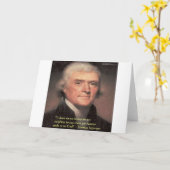 Thomas Jefferson - Zitat "Nachbarschaft Religion" Karte (Gelbe Blume)