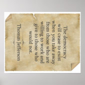 Thomas Jefferson Zitat Poster (Vorne)