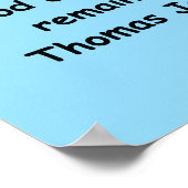 Thomas jefferson Zitat Poster (Ecke)