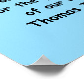 Thomas jefferson Zitat Poster (Ecke)