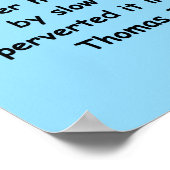 Thomas jefferson Zitat Poster (Ecke)