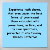 Thomas jefferson Zitat Poster (Vorne)