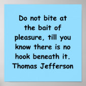 Thomas jefferson Zitat Poster (Vorne)