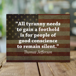 Thomas Jefferson Zitat Postkarte