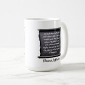 Thomas Jefferson Zitat Streben nach Glück Kaffeetasse (VorderseiteRechts)