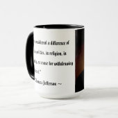 Thomas Jefferson Zitat Tasse (Vorderseite Links)