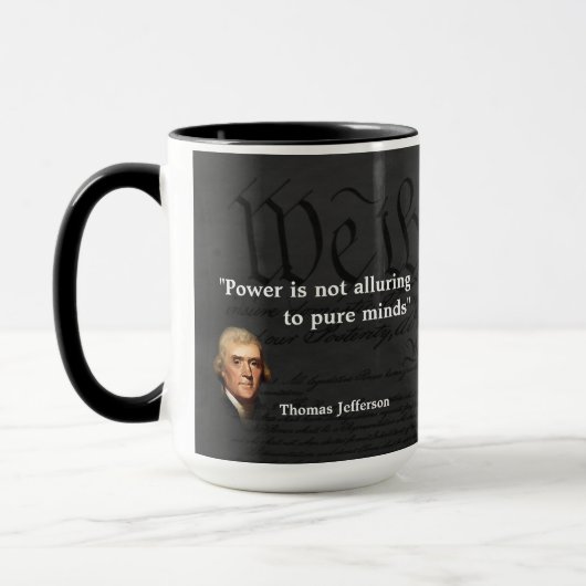 Thomas Jefferson Zitat über reine Minds Tasse (Links)