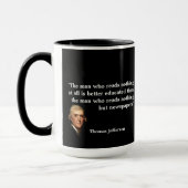 Thomas Jefferson Zitat über Zeitungen Tasse (Links)