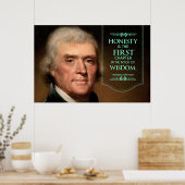 Thomas Jefferson zitiert Ehrlichkeit ist das erste Poster (Küche)