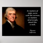 Thomas Jefferson zitiert - Poster (Vorne)