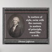 Thomas Jefferson zitiert - Poster (Vorne)