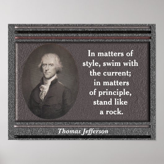 Thomas Jefferson zitiert - Poster (Vorne)