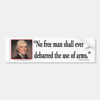 Thomas Jefferson zu den Rechten des Gun Autoaufkleber