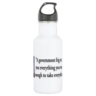 Thomas Jefferson zu einer großen Regierung Trinkflasche