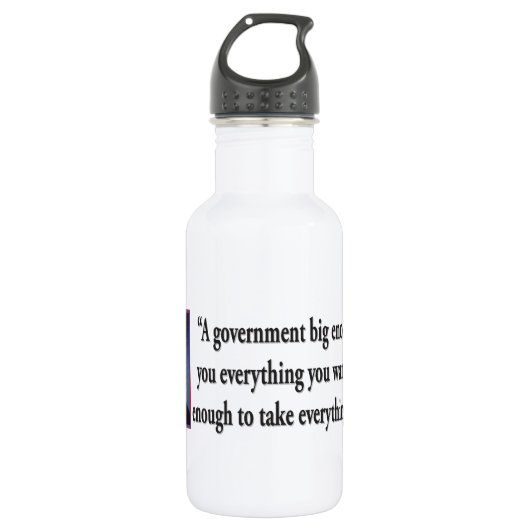 Thomas Jefferson zu einer großen Regierung Trinkflasche (Vorderseite)