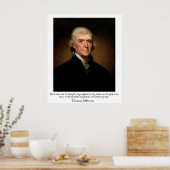 Thomas Jefferson zu Staat und Religion Poster (Küche)