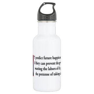 Thomas Jefferson zum amerikanischen Glück Trinkflasche
