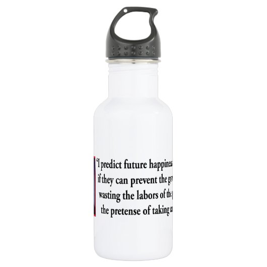 Thomas Jefferson zum amerikanischen Glück Trinkflasche (Vorderseite)