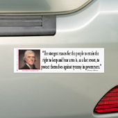 Thomas Jefferson zur Kontrolle von Gun Autoaufkleber (Auf Auto)