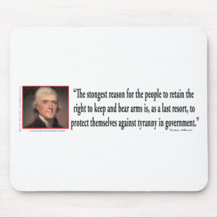 Thomas Jefferson zur Kontrolle von Gun Mousepad