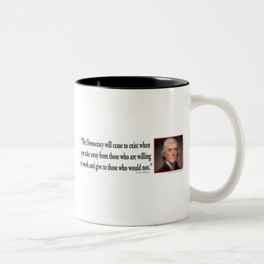 Thomas Jefferson Zweifarbige Tasse (Rechts)