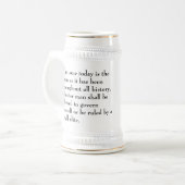 Thomas- Jeffersonfrage ist heute die selbe Bierglas (Vorderseite Links)