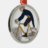 Thomas- Jeffersonreitfahrrad mit Nickel-Rädern Silbernes Ornament (Rechts)