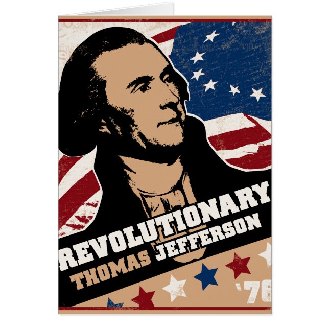 Thomas- Jeffersonrevolutionärs-Karte (Vorne)