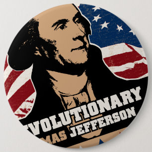 Thomas- Jeffersonrevolutionärs-Knopf Button