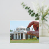 Thomas Jeffersons Monticello Postkarte (Stehend Vorderseite)