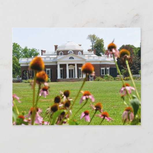 Thomas Jeffersons Monticello Postkarte (Vorderseite)
