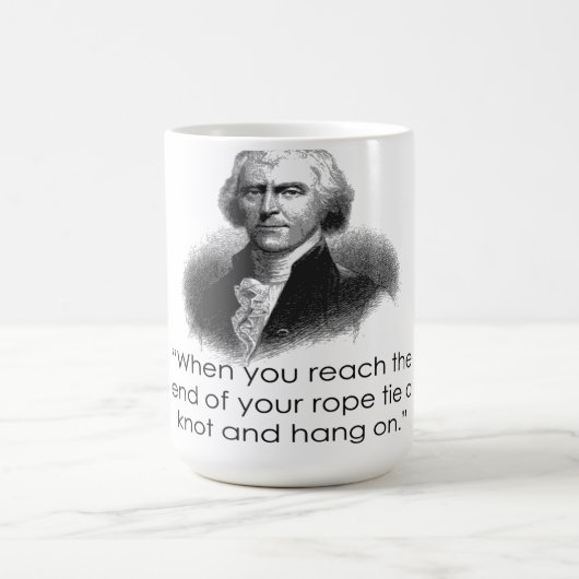 Thomas- Jeffersonseil-Zitat-Tasse Kaffeetasse (Mittel)