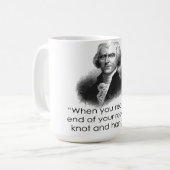 Thomas- Jeffersonseil-Zitat-Tasse Kaffeetasse (Vorderseite Links)