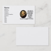 Thomas- Jeffersonsorgfalt des Visitenkarte (Vorne/Hinten)