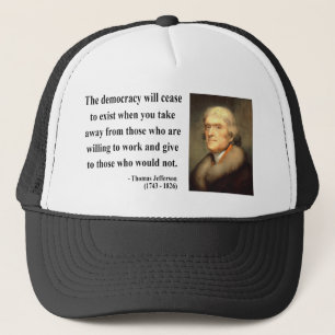Thomas- Jeffersonzitat 3c Truckerkappe