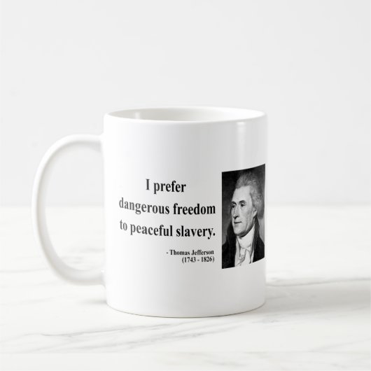Thomas- Jeffersonzitat 9b Kaffeetasse (Links)