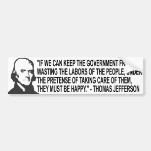Thomas- Jeffersonzitat-Autoaufkleber Autoaufkleber